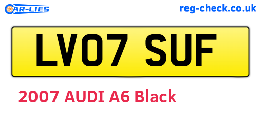 LV07SUF are the vehicle registration plates.