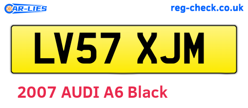 LV57XJM are the vehicle registration plates.