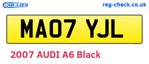 MA07YJL are the vehicle registration plates.