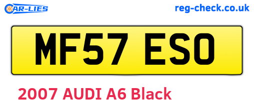 MF57ESO are the vehicle registration plates.