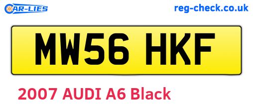 MW56HKF are the vehicle registration plates.