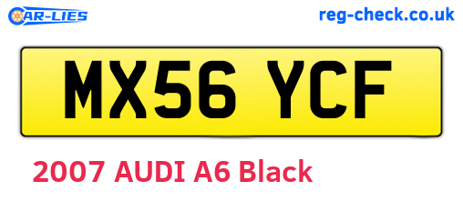 MX56YCF are the vehicle registration plates.