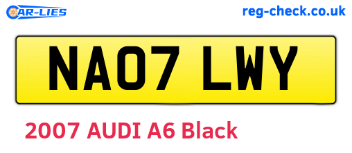 NA07LWY are the vehicle registration plates.