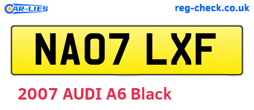 NA07LXF are the vehicle registration plates.