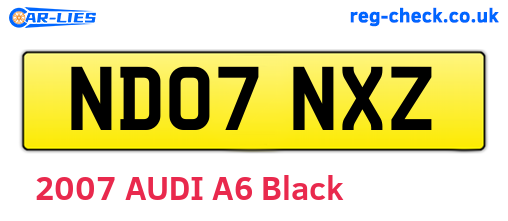 ND07NXZ are the vehicle registration plates.