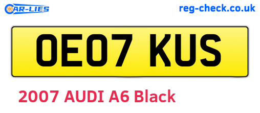 OE07KUS are the vehicle registration plates.