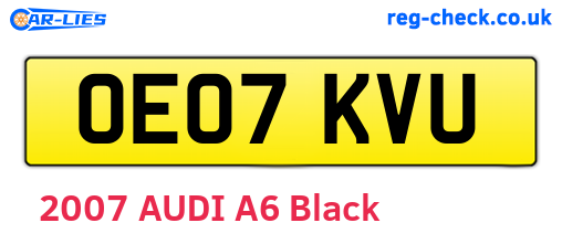 OE07KVU are the vehicle registration plates.