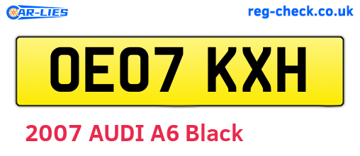 OE07KXH are the vehicle registration plates.