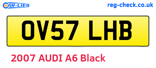 OV57LHB are the vehicle registration plates.