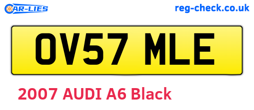 OV57MLE are the vehicle registration plates.
