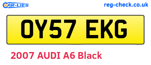 OY57EKG are the vehicle registration plates.