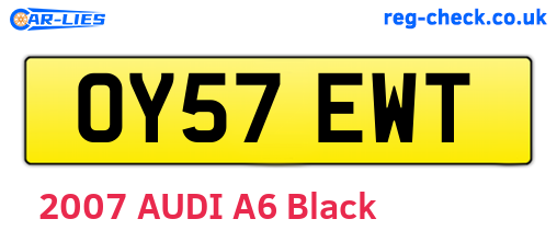 OY57EWT are the vehicle registration plates.
