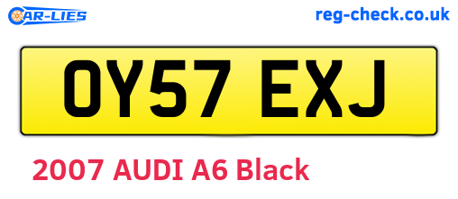 OY57EXJ are the vehicle registration plates.