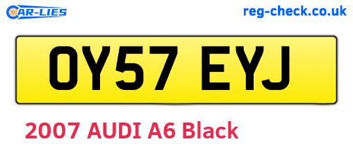 OY57EYJ are the vehicle registration plates.
