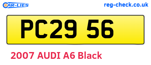 PC2956 are the vehicle registration plates.