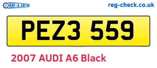 PEZ3559 are the vehicle registration plates.