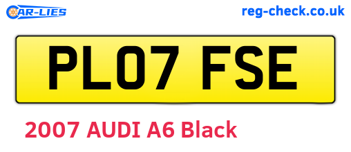 PL07FSE are the vehicle registration plates.