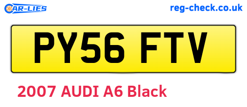 PY56FTV are the vehicle registration plates.