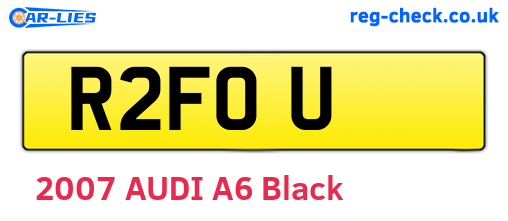 R2FOU are the vehicle registration plates.