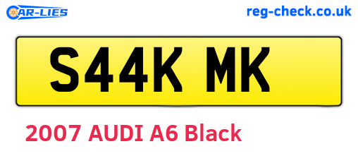 S44KMK are the vehicle registration plates.