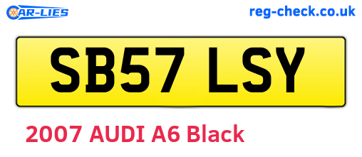 SB57LSY are the vehicle registration plates.