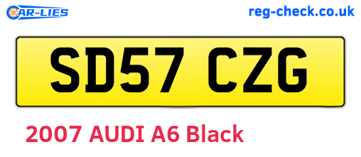 SD57CZG are the vehicle registration plates.