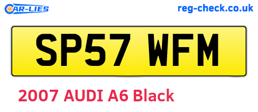 SP57WFM are the vehicle registration plates.