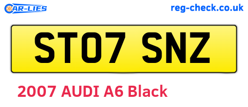 ST07SNZ are the vehicle registration plates.
