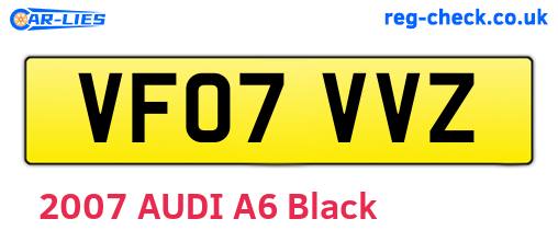 VF07VVZ are the vehicle registration plates.