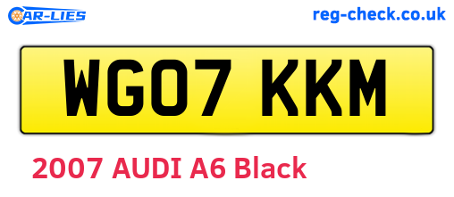 WG07KKM are the vehicle registration plates.