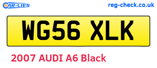 WG56XLK are the vehicle registration plates.