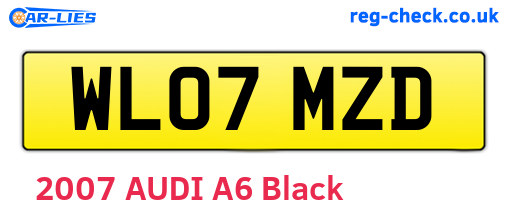 WL07MZD are the vehicle registration plates.
