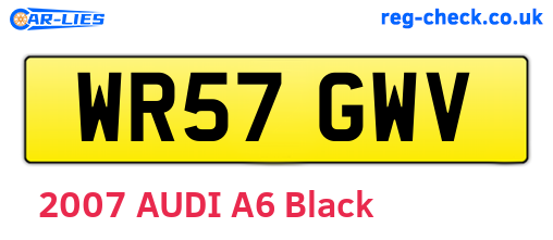 WR57GWV are the vehicle registration plates.