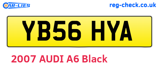 YB56HYA are the vehicle registration plates.