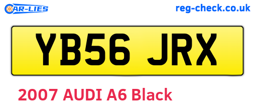 YB56JRX are the vehicle registration plates.