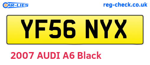 YF56NYX are the vehicle registration plates.