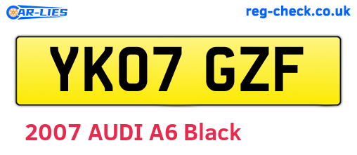 YK07GZF are the vehicle registration plates.