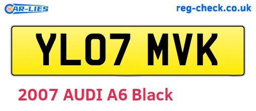 YL07MVK are the vehicle registration plates.