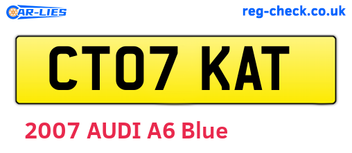 CT07KAT are the vehicle registration plates.