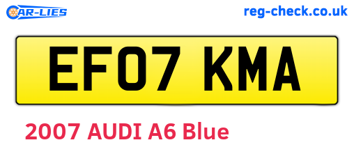 EF07KMA are the vehicle registration plates.