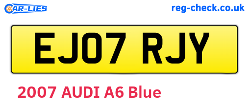 EJ07RJY are the vehicle registration plates.