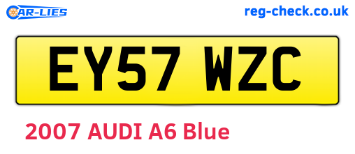 EY57WZC are the vehicle registration plates.