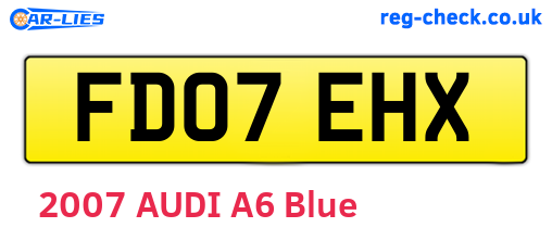 FD07EHX are the vehicle registration plates.