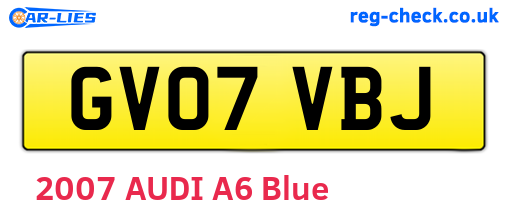 GV07VBJ are the vehicle registration plates.