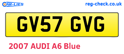 GV57GVG are the vehicle registration plates.