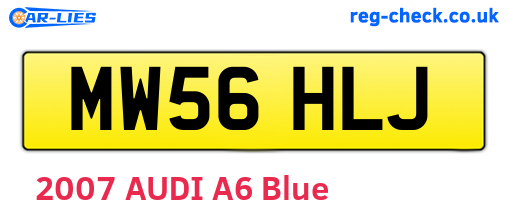 MW56HLJ are the vehicle registration plates.