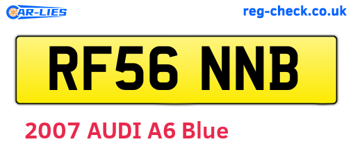 RF56NNB are the vehicle registration plates.