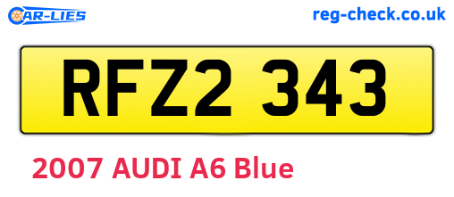 RFZ2343 are the vehicle registration plates.