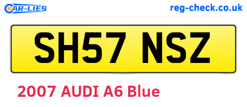 SH57NSZ are the vehicle registration plates.