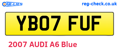 YB07FUF are the vehicle registration plates.